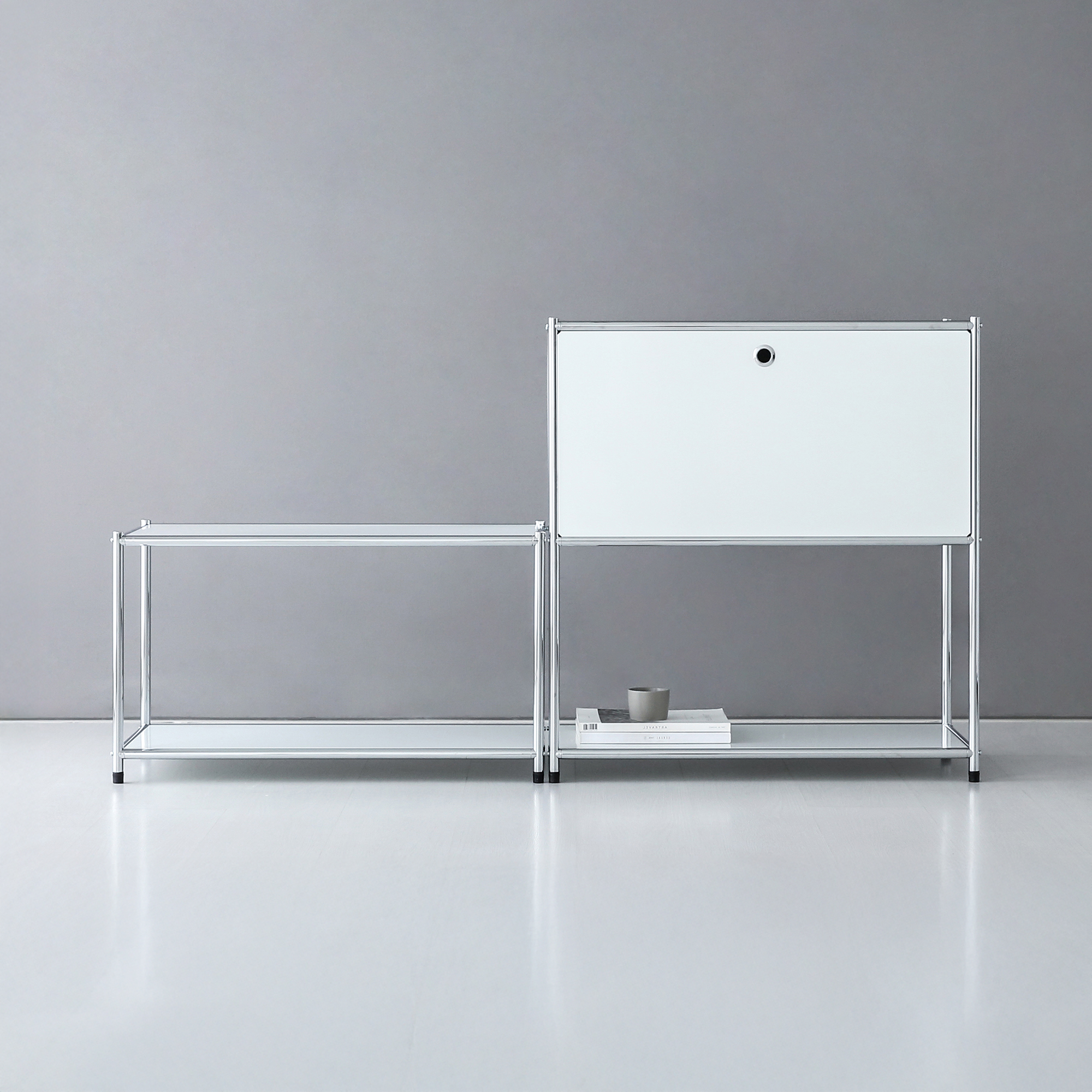 모듈가구 심플리 수납장 BC264 77x40x82, 2단, 화이트 6315.4230