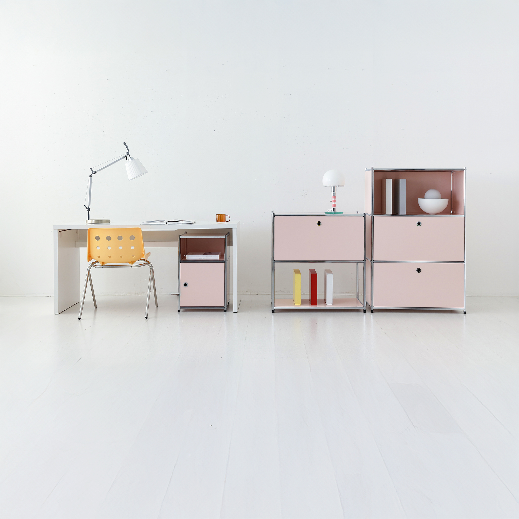 모듈가구 심플리 수납장 BC264 77x40x82, 2단, 라이트핑크 6560.9144