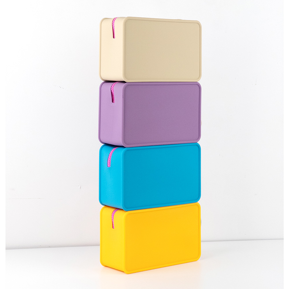 멜로팝 수영복 방수 파우치 사각 지퍼 속옷 여행용 화장품 실리콘 파우치 백 미니 이너백L