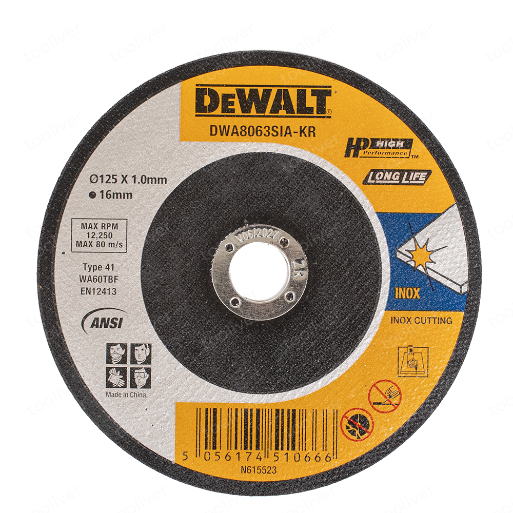 디월트 절단석 금속 스텐 철 125mm (5인치) 그라인더날 DWA8063SIA-KR - 상세 이미지 2