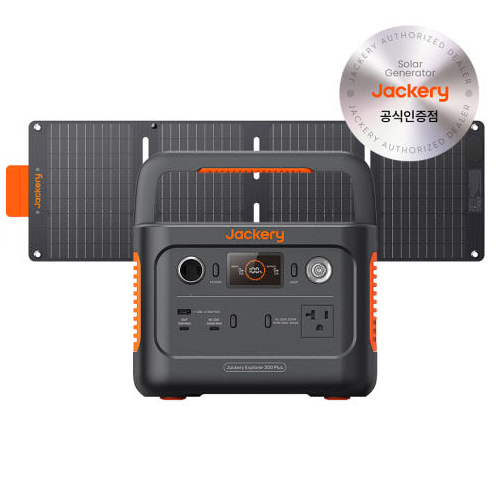 JACKERY 휴대용 파워뱅크 300Plus+태양광패널 40W Mini 세트