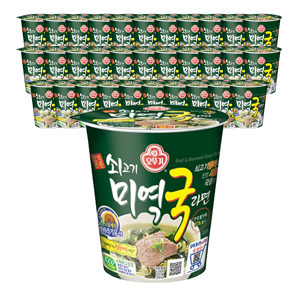 오뚜기 쇠고기미역국라면 컵라면 소컵 60g, 30개 - 메인 이미지