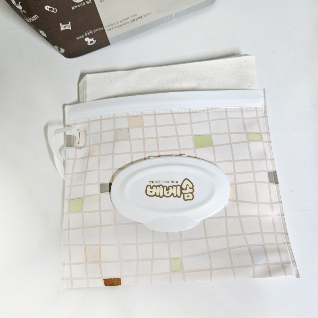 베베솜 대용량 건티슈 무표백 순면 360매