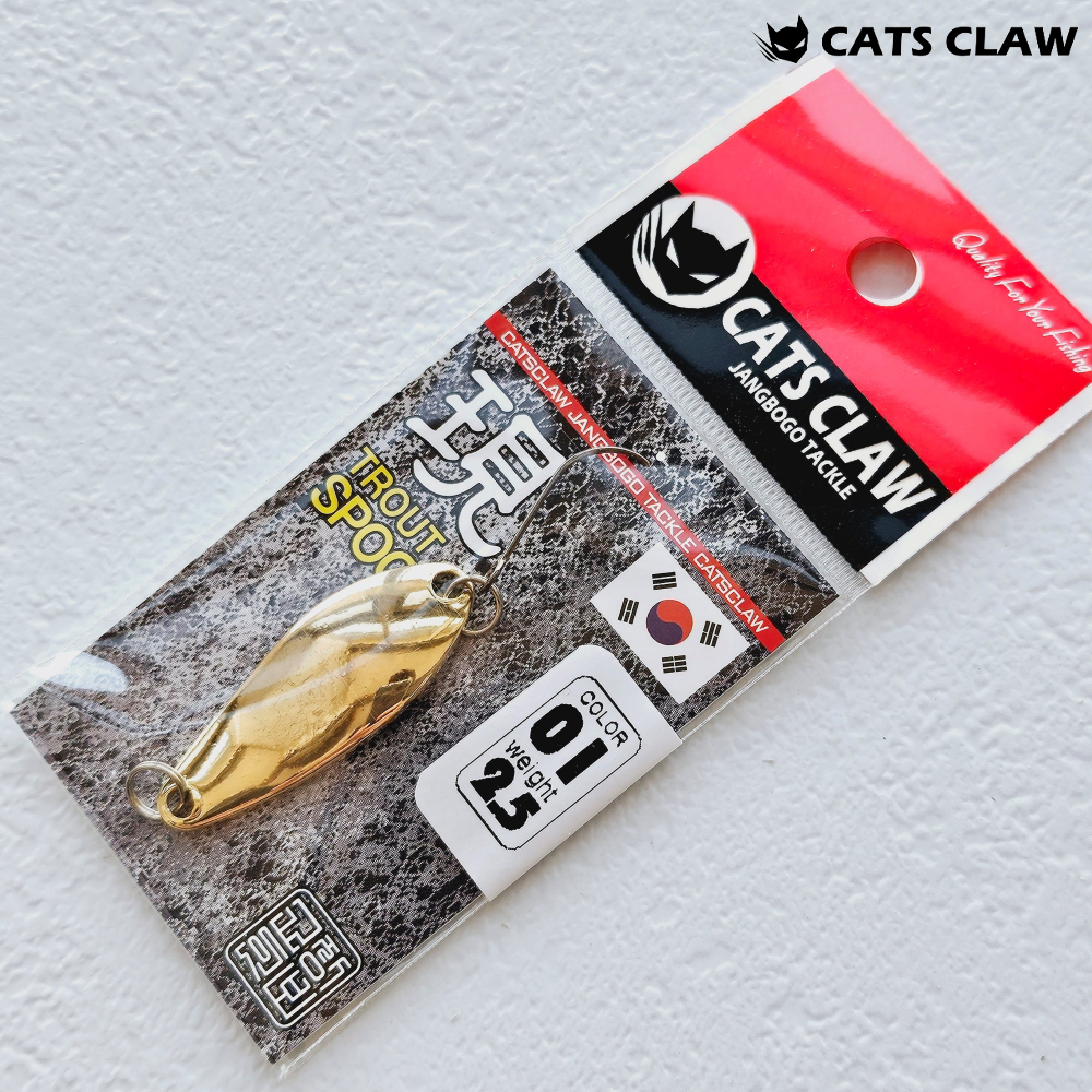 캣츠크로우 마이크로 송어 꺽지 현 스푼 01, 2.5g - 상품 이미지