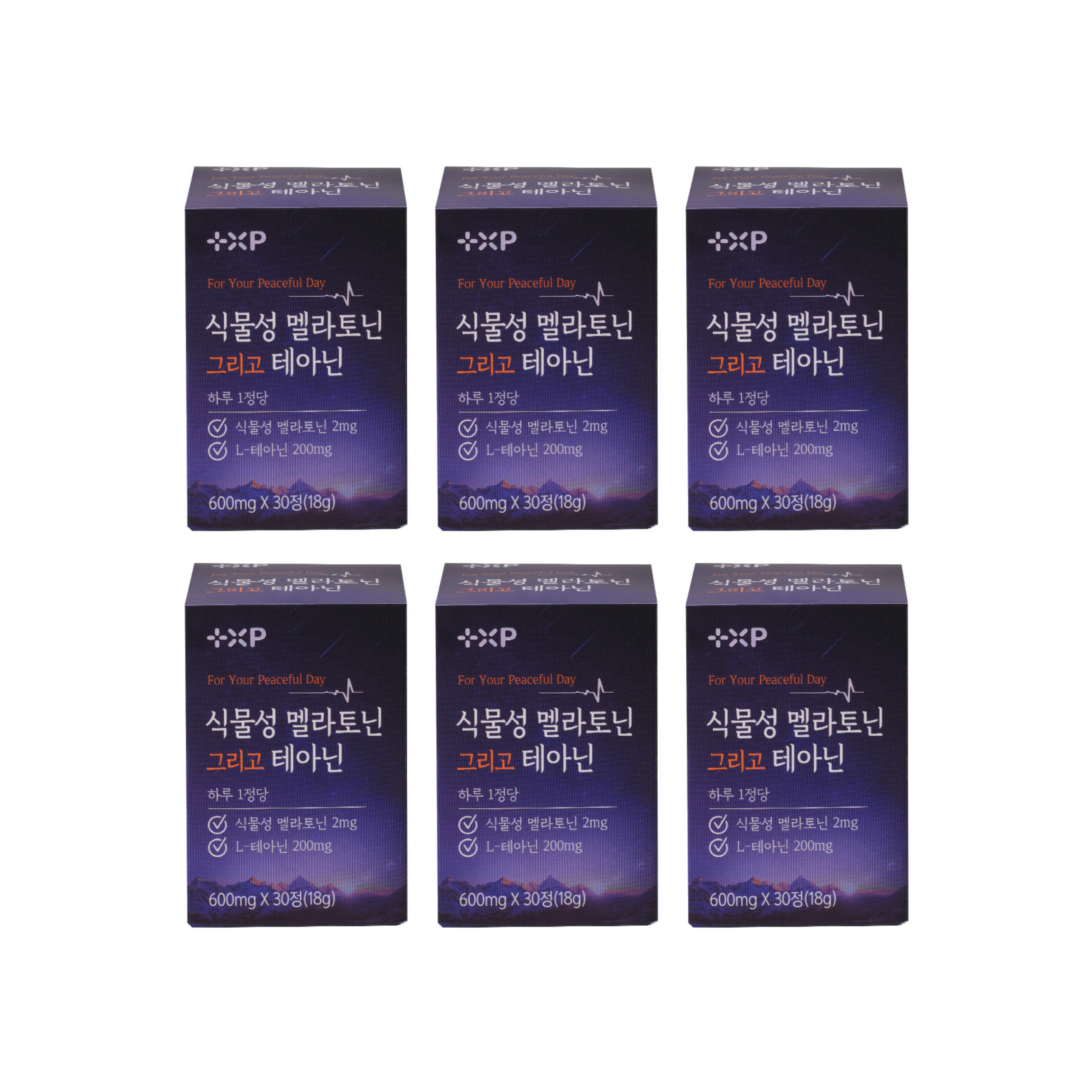 식물성 멜라토닌 그리고 테아닌 30정 x 6개 - 상품 이미지