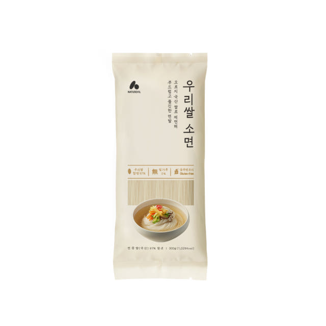 [네이처빌] 우리쌀 97% 노밀가루 쌀소면 쌀칼국수 300g 3개+3개입