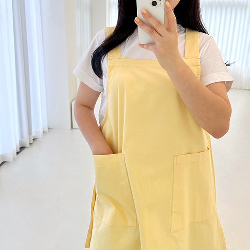 [미소쌤] 젤리 앞치마 어린이집 유치원 빅사이즈 카페 원피스 미용 보육교사