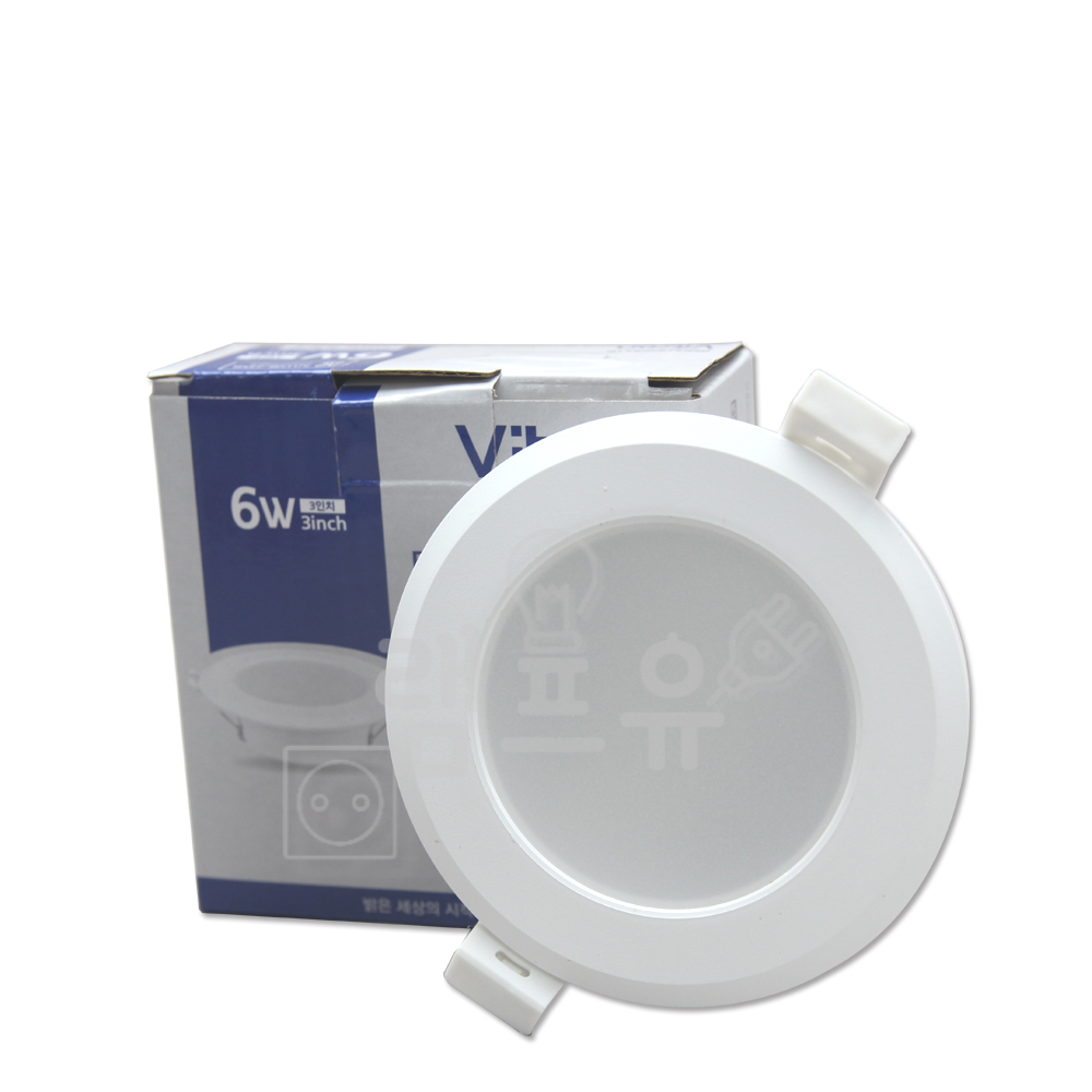 비츠온 LED 다운라이트 슬림 방습 70mm(3인치) 주광색 매입형 5W AS2년 플리커프리 매입등 매립 - 상품 이미지