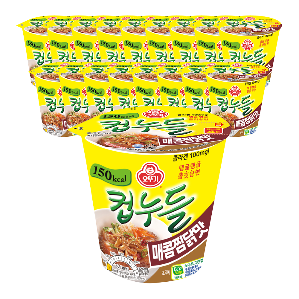 오뚜기 컵누들 매콤찜닭맛 45.5g, 18개 - 메인 이미지