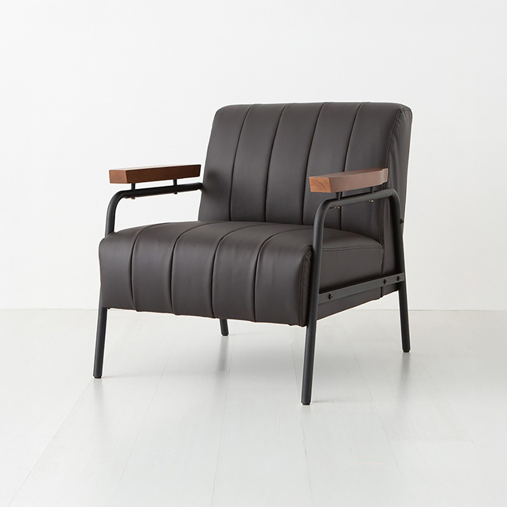 네르센 소파 1인 YN083 스툴미포함, 블랙브라운 3312.8927, 1인용