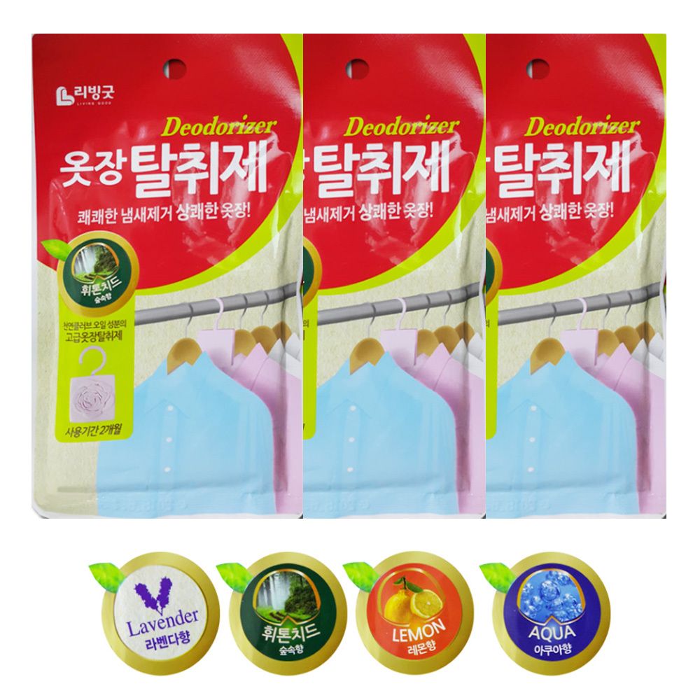 옷장향기 옷장탈취제걸이용 옷장용탈취제 탈취 랜덤 옷 : Zero 1 store