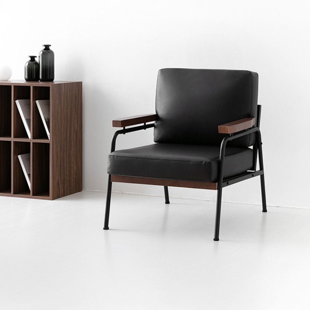 네르센 소파 1인 T323 블랙브라운 4523.0586