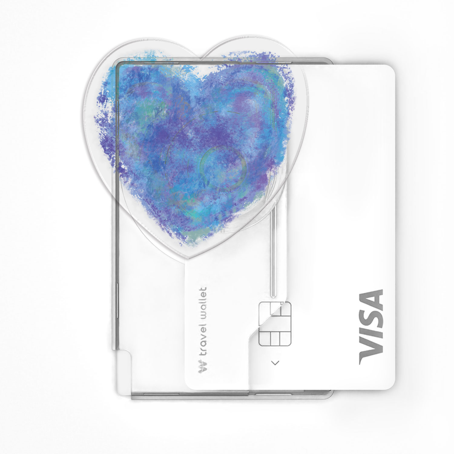 168cm 아이폰 맥세이프 카드지갑 그립톡 아트 인 러브 블루