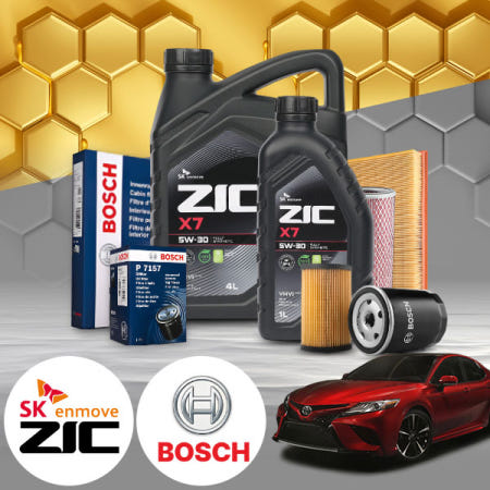 자체제작 배터리온 캠리 8세대 (18-20) 2.5 가솔린 지크 X7 5W30 SP 엔진오일필터세트 5Liter