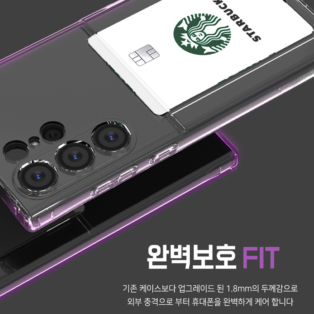 카메라 보호 카드 케이스 투명, 갤럭시퀀텀4/갤럭시A54 이미지 6