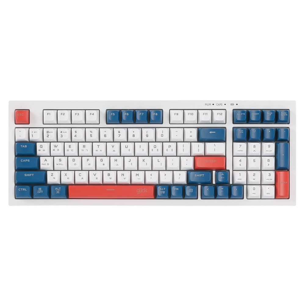 지클릭커 사일런스 M 무소음 풀윤활 무선 블루투스 키보드 방수 충격방지 Greenwich RC1 98키, 멤브레인 - 상세 이미지 4