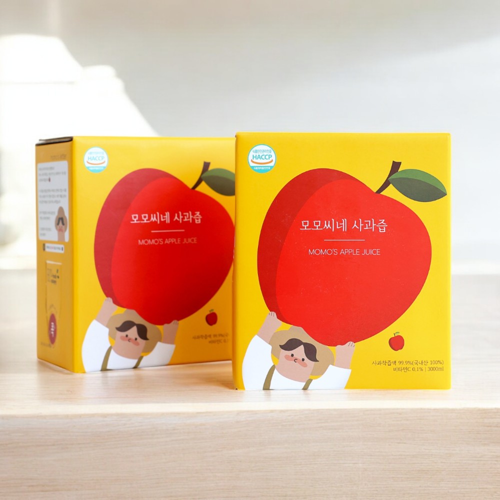 모모씨네 사과즙 3L NFC 저온착즙 생 사과즙 3000ml, 2개 - 메인 이미지