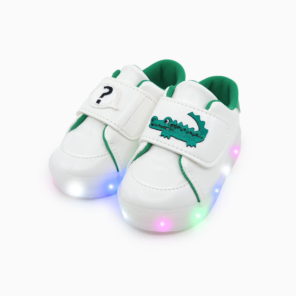 베이비솔 아기신발 유아 신발 키즈 운동화 남아 LED 궁금한악어