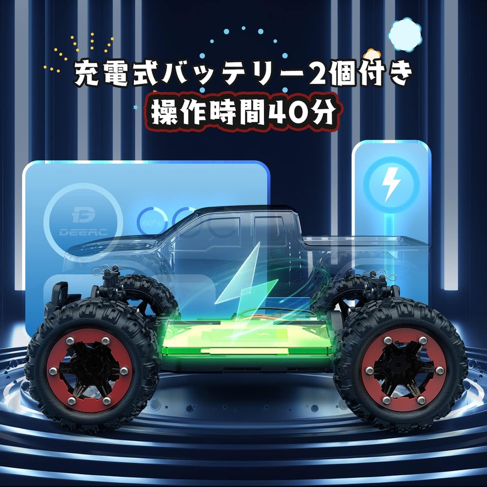 DEERC 라디콘 자동차 오프로드 4WD 40km/h 고속 RC카 이미지 6
