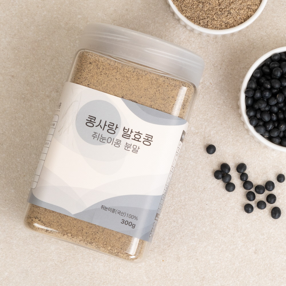 쥐눈이콩가루 [ 발효콩 쥐눈이콩 분말 300g ] 낫또 서목태 청국장 선식 가루 - 상세 이미지 2