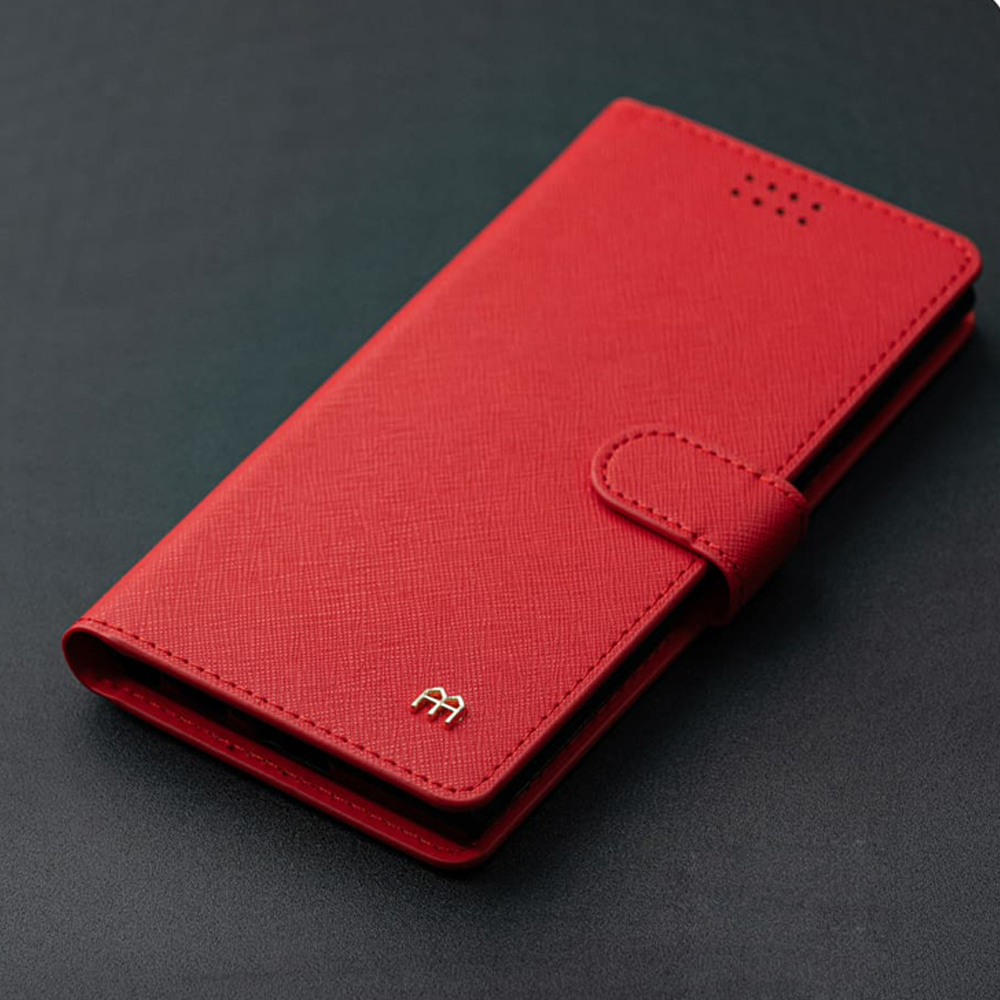 라피 카드 지갑 다이어리 케이스 레드, 갤럭시A15 - 상세 이미지 3