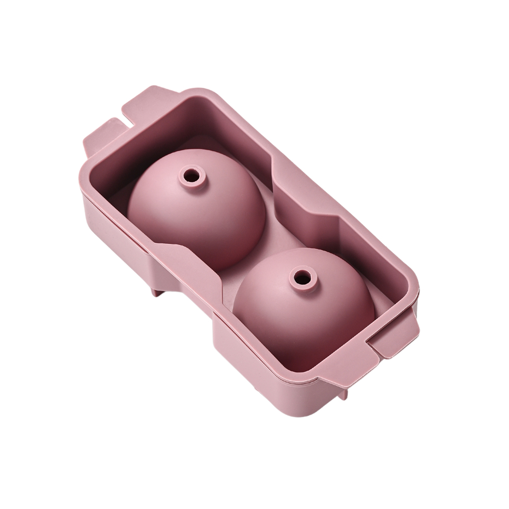 실리콘 얼음 트레이 하이볼 위스키 왕 얼음틀 2구 핑크