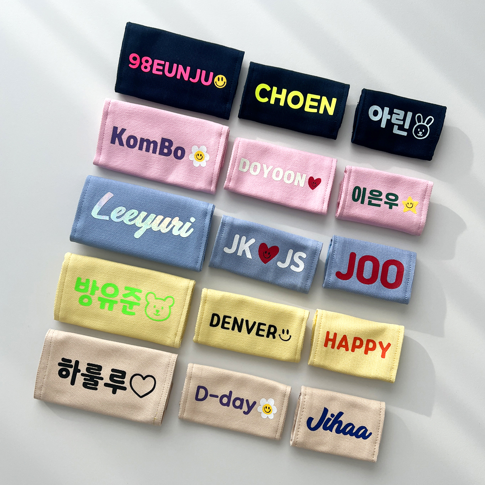 손잡이 전사네임택 벨크로 골프백 캐디백 캐리어네임택 책가방 어린이집 선물 주문제작 - 상세 이미지 2