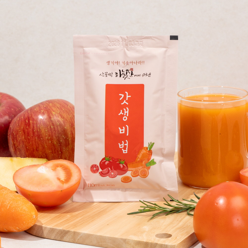 하늘곳간 토마토당근사과주스 [갓생비법 110ml 30봉지] 착즙 야채주스 채소즙 - 상세 이미지 4