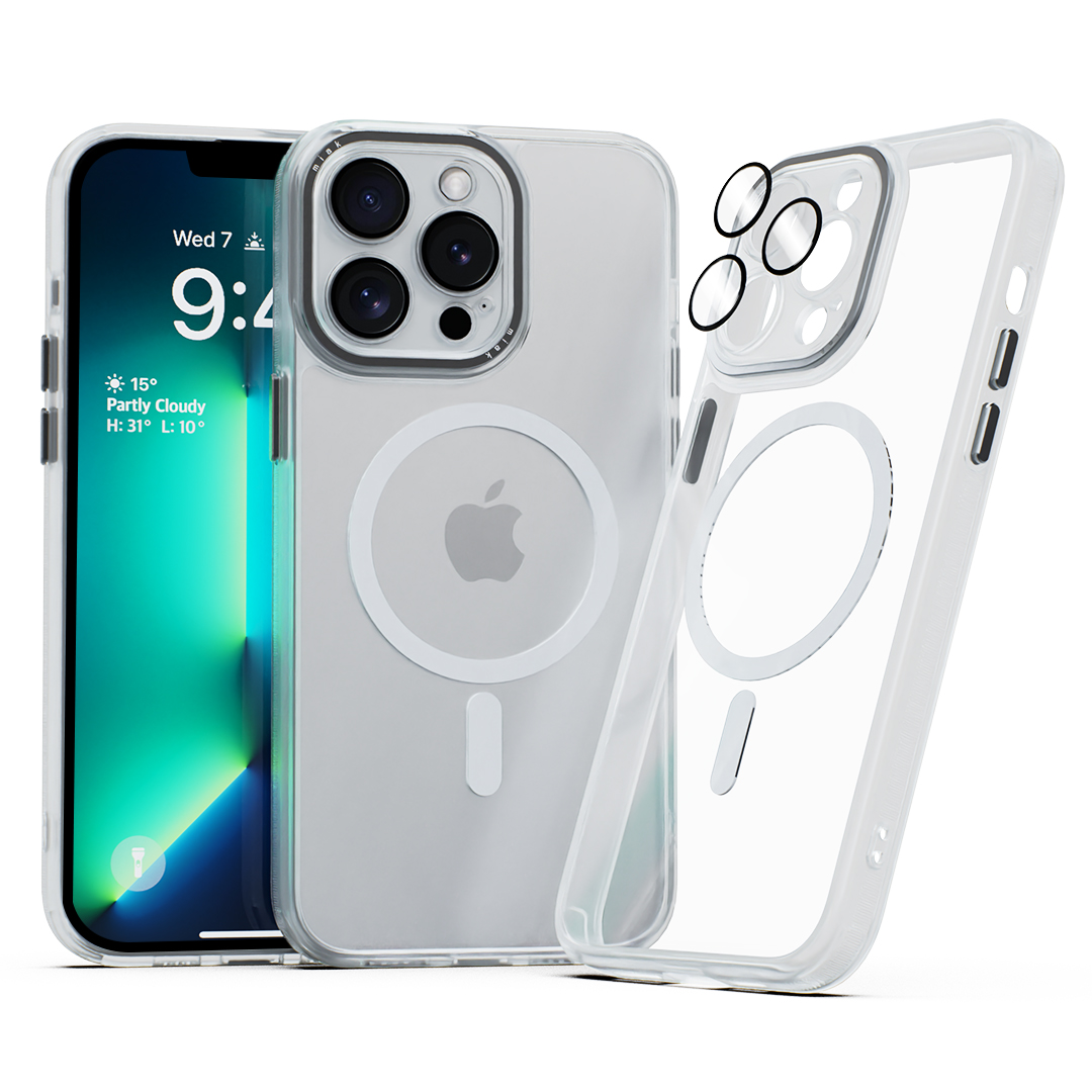 미아크 렌즈보호 풀커버 맥세이프 케이스 블랙, 아이폰13 프로 맥스 - 상세 이미지 2