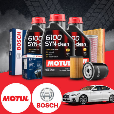 화이트오일인피니티 (Q30) 1.5d 디젤 모튤  6100 SYN-CLEAN 5W-30 엔진오일필터세트 5L iter