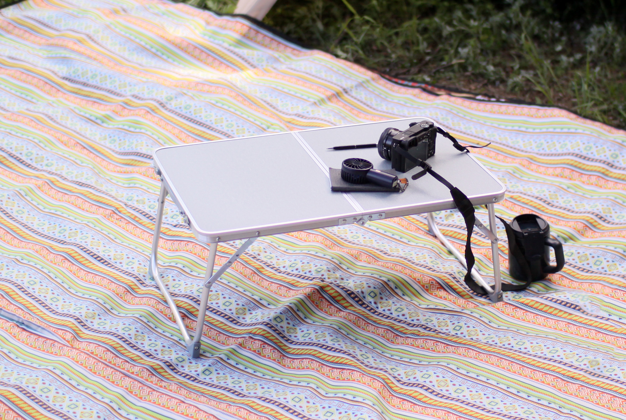 KOOLMAN 쿨맨 접이식 캠핑 미니 폴딩 테이블 피크닉/차박 좌식용 블랙