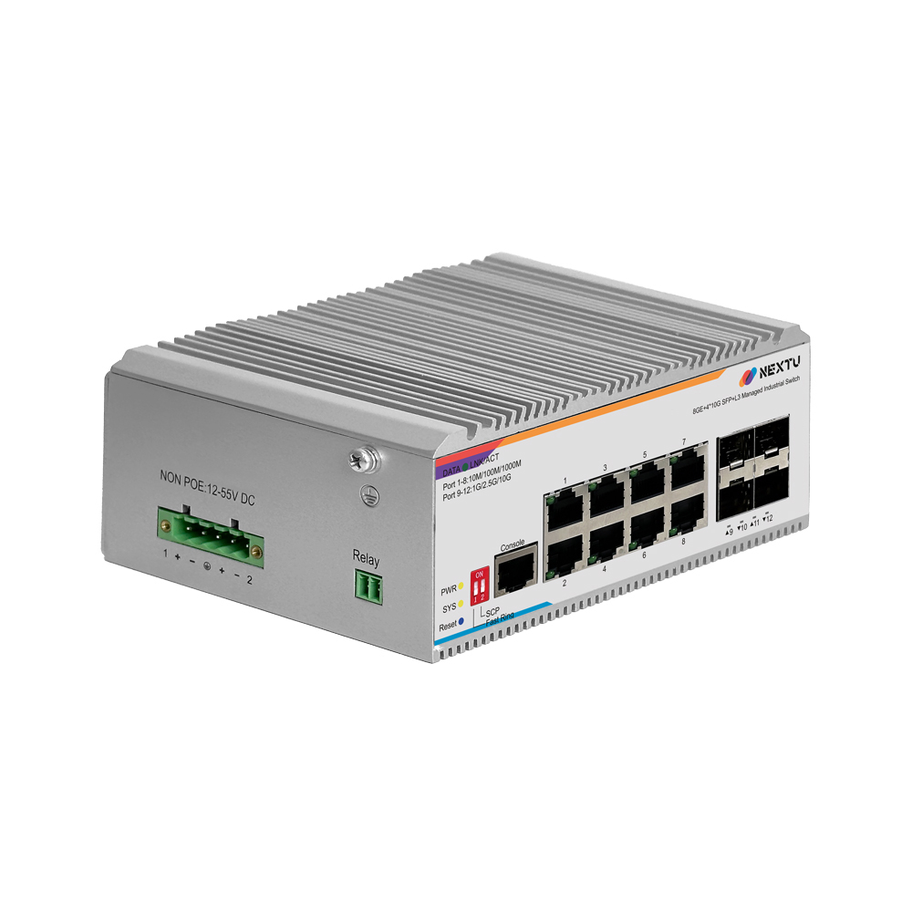스요등 산업용 8포트 1G 10G 4SFP L3 인터넷 스위칭 허브 - 상세 이미지 3