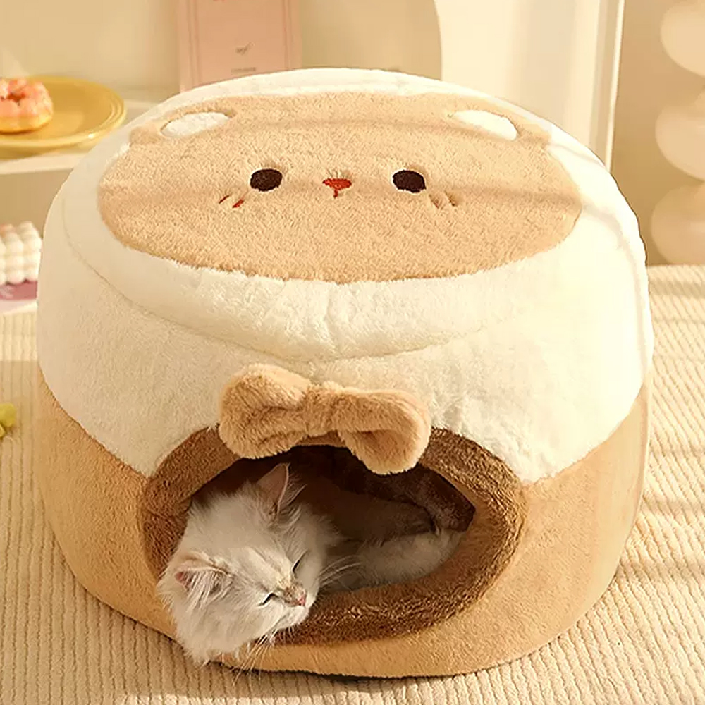 개과천선 모모카 고양이 하우스 극세사 반려묘 방석 숨숨집 강아지 미끄럼방지 - 상세 이미지 2