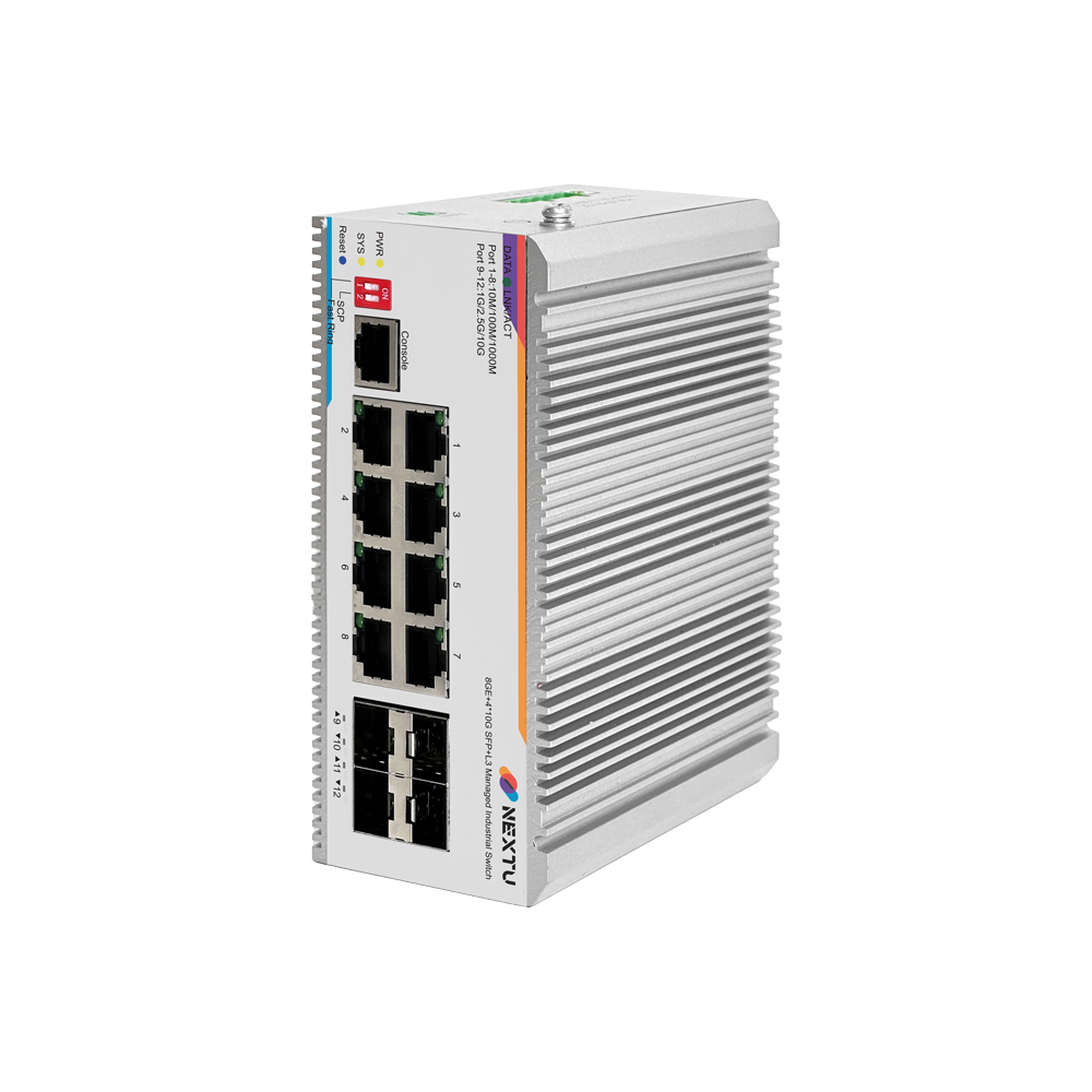 스요등 산업용 8포트 1G 10G 4SFP L3 인터넷 스위칭 허브 - 상품 이미지