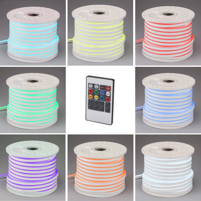 LED 네온플렉스 논네온 50M 플렉시블 줄네온 RGB 리모컨 간접등 경관조명 - 상품 이미지