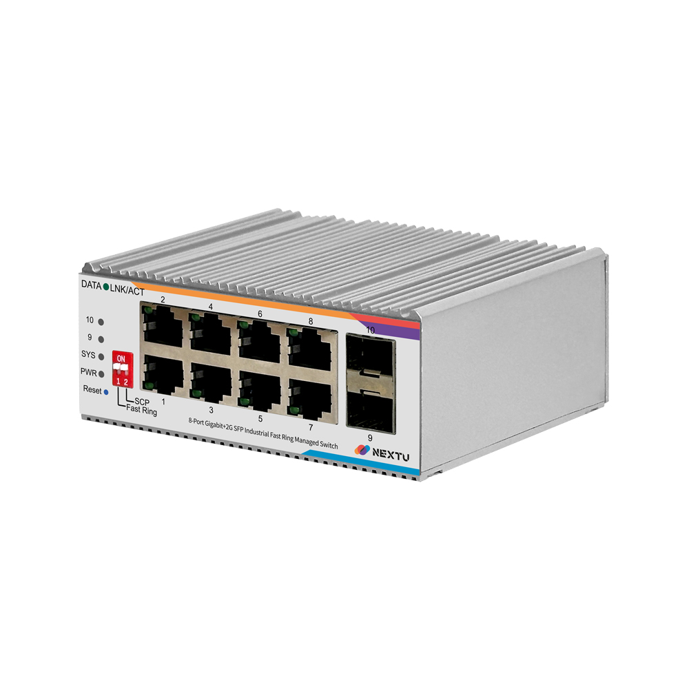 넥스트유 스카목 산업용 8포트 1G 2SFP L2 인터넷 스위칭 허브 - 상세 이미지 4