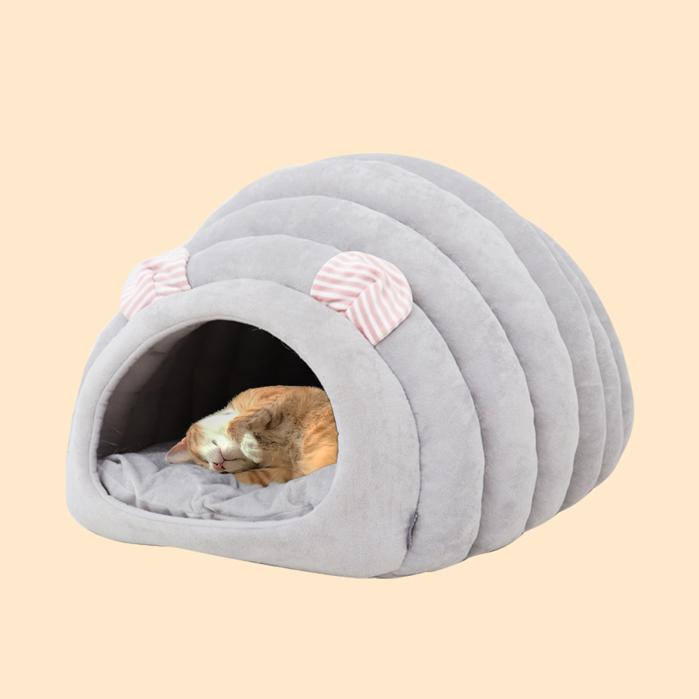 개과천선 위글리 숨숨 고양이 하우스 애견 극세사 쿠션 꿀잠 예쁜 동물 디자인 - 상세 이미지 4
