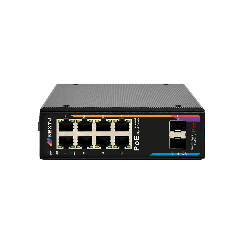 넥스트유 피아쟁 산업용 8포트 1G 2SFP POE 인터넷 스위칭 허브 - 상세 이미지 2