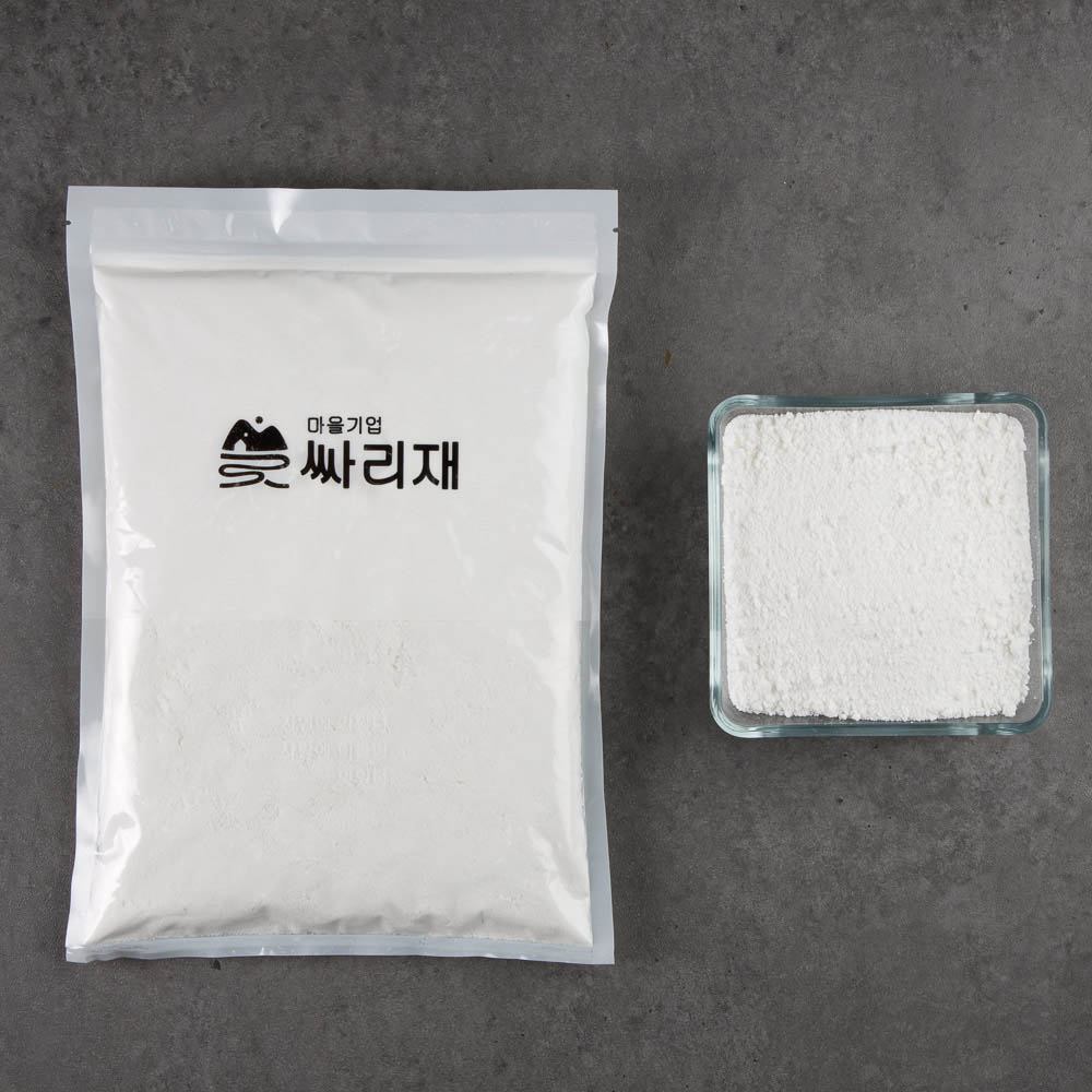싸리재 백미 멥쌀가루 1kg 수분적은 습식 유기농 떡만들기 베이킹 비건요리 물주기 최소 이미지 6
