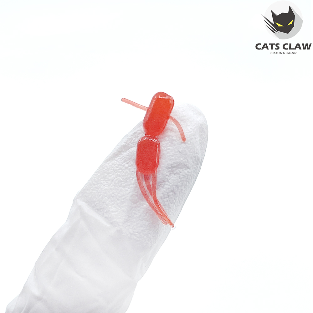 캣츠크로우 베르베르 송어웜 볼락웜 꺽지웜 레드 05, 3cm - 상품 이미지