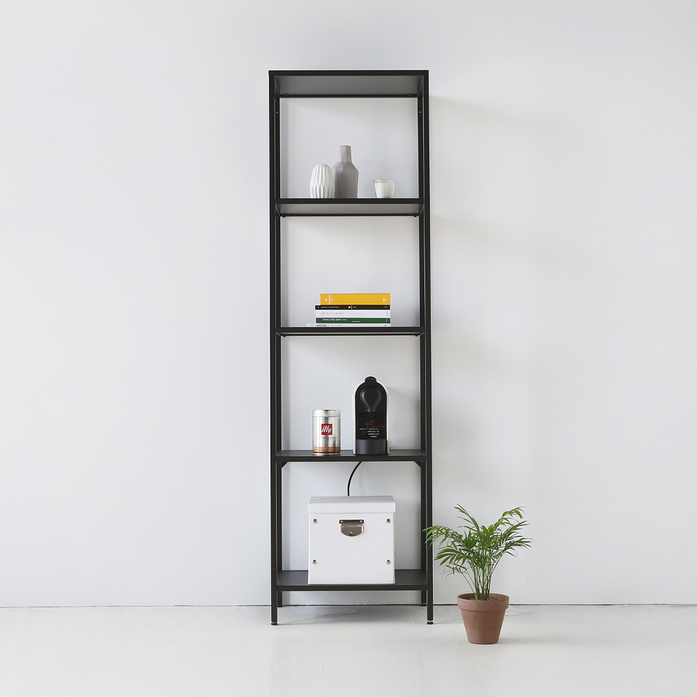 TETOS 선반 509 좁은 509mmx360mmx1750mm, 5단, 블랙 7027.5853 - 상세 이미지 3
