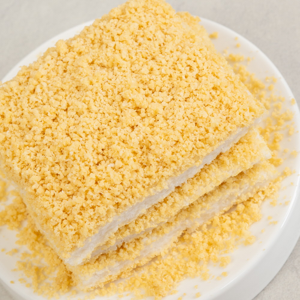 설기떡 [ 노란 콩고물 시루떡 750g ] 아침대용 영양 제수용 명절 추석 차례상 제사떡 - 상세 이미지 5