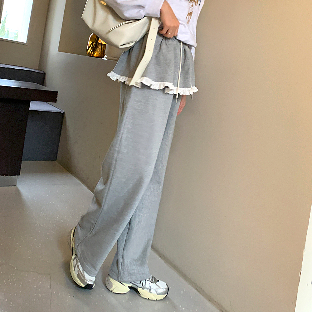 클로제 레이스 스커트 밴딩 팬츠 - 상세 이미지 5