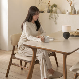 앤틀러스 6인용 원목 포세린 세라믹 식탁세트 식탁+의자3+벤치1, 180... 솔직 후기 | 실제 배치 사진 포함 - 상품 이미지 2