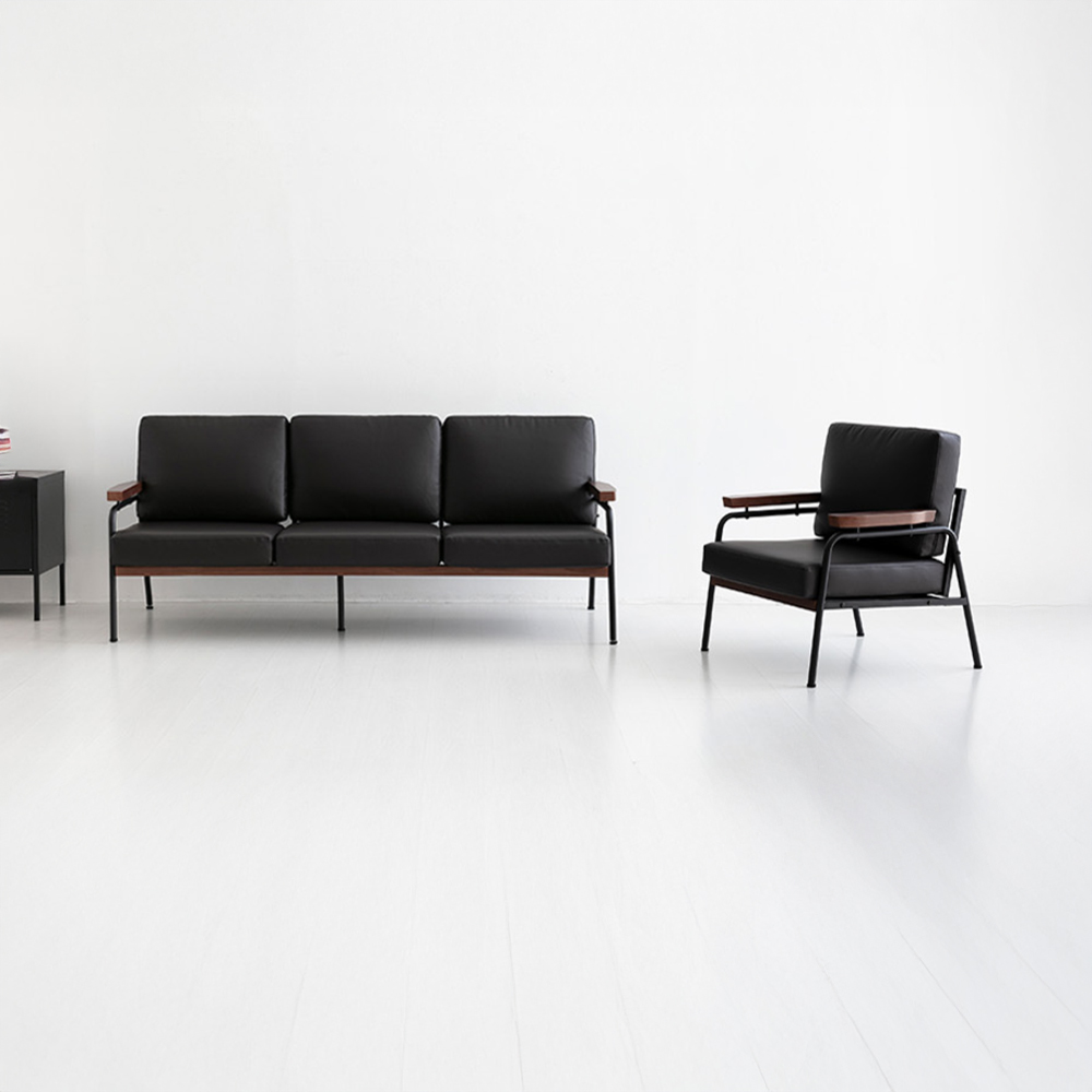 네르센 소파 1인 T323 블랙브라운 4523.0586