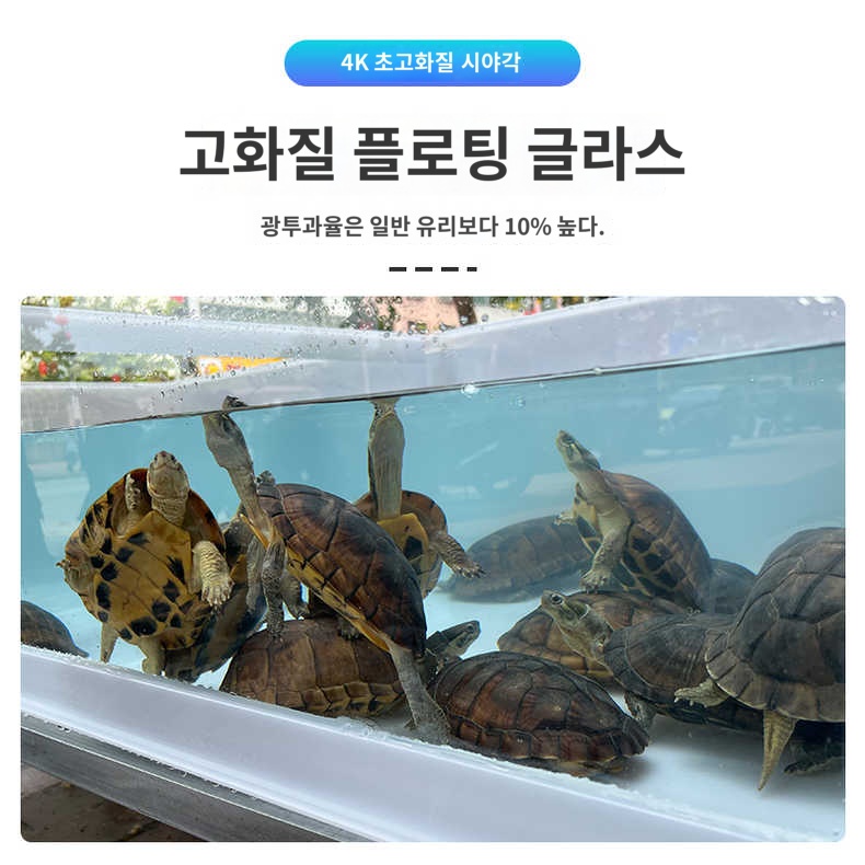 거북이 대형 어항 배수 수조 수족관 아크릴 안깨지는 수조 이미지 6