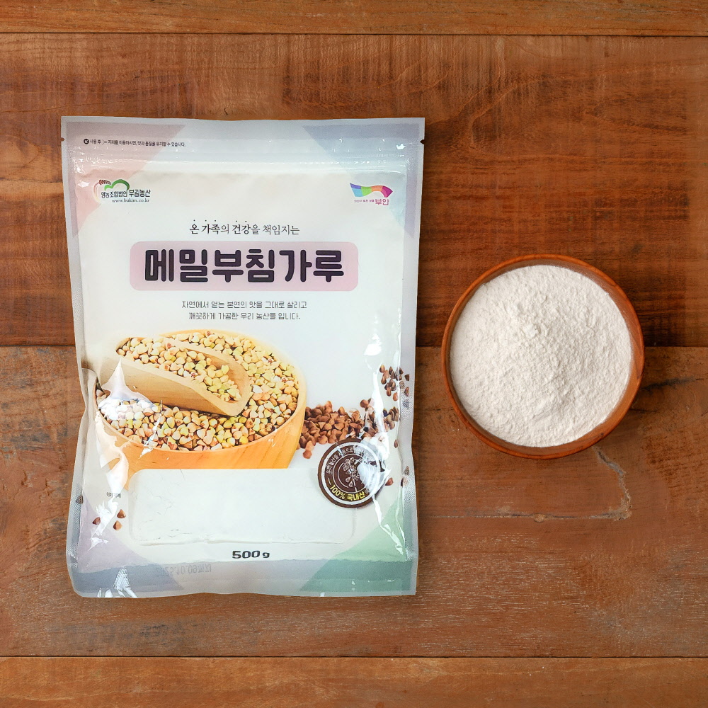 국산 메밀로 만든 [ 메밀부침가루 500g ] 무농약 우리밀 부침개 - 상세 이미지 3