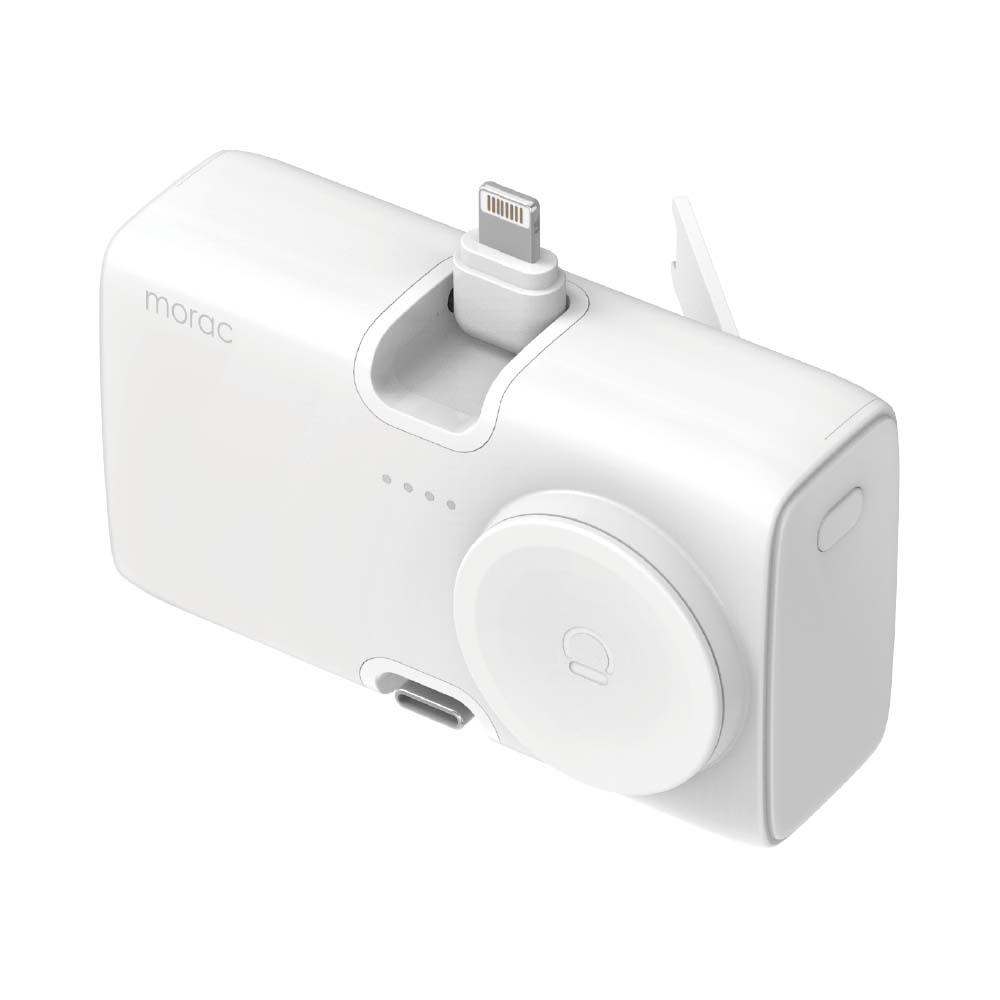 모락 큐잉 4IN1 8핀 C타입 도킹형 애플워치 멀티 보조배터리 5000mAh - 상세 이미지 2