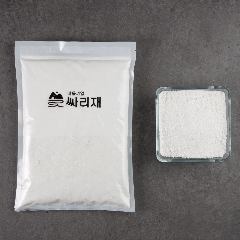 싸리재 유기농 습식 쌀가루 [ 무염 백미 찹쌀가루 1kg] 떡만들기 베이킹 인절미 떡재료 - 상세 이미지 5