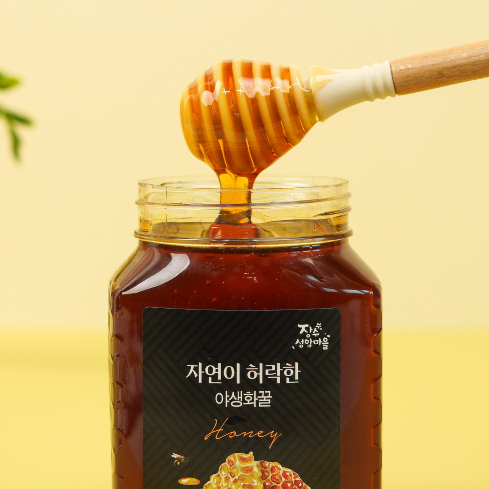싸리재 천연 벌꿀 장수 성암마을 야생화꿀 잡화꿀 무첨가 500g, 1개 제품 이미지